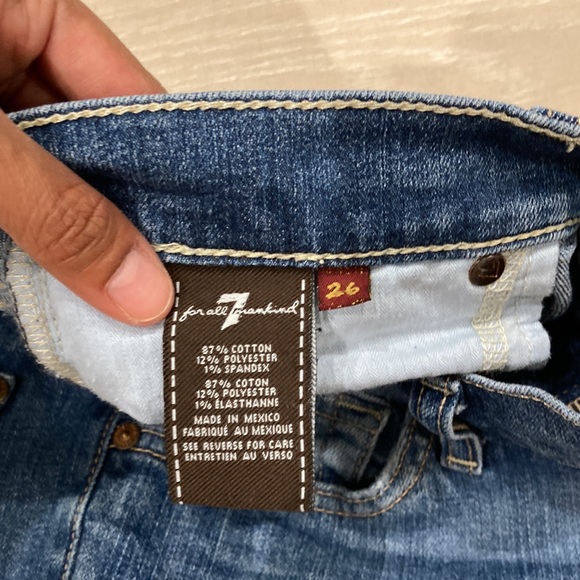 🌊EUC 7 For All Mankind Crop Roxanne Jeans Size 26🌊 - Picture 5 of 8